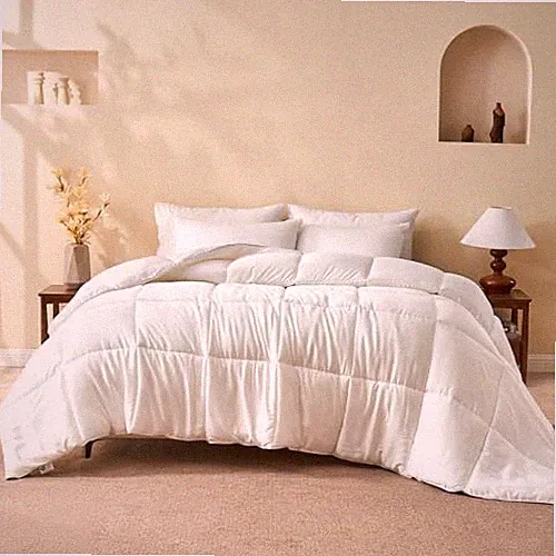 100% Rayon Derived from Bamboo Silk Blend Comforter King White/All Season