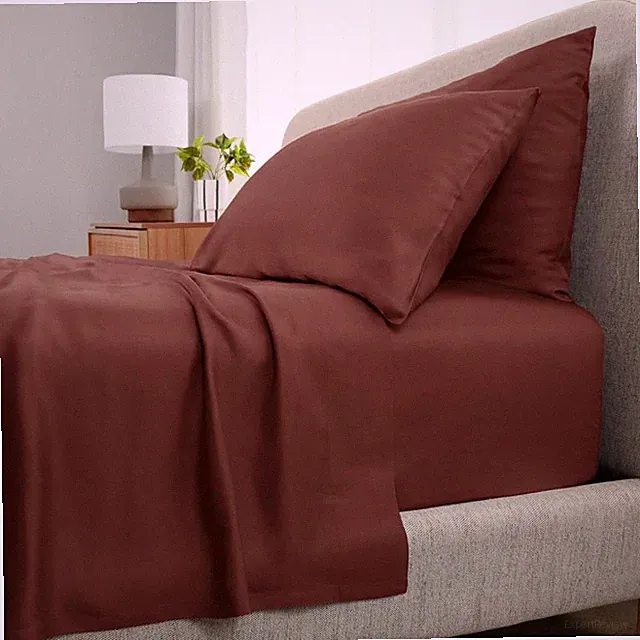 Aloha Soft Queen Sheet Set - Maroon Sunset, 100% Bamboo Viscose