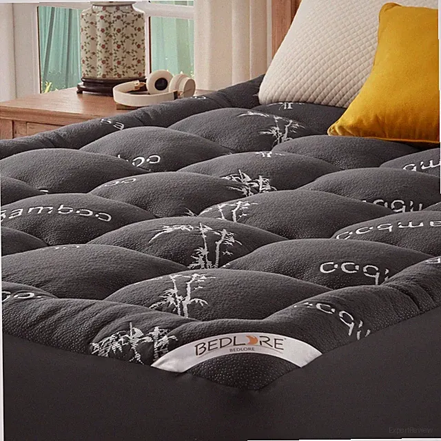 Bamboo Queen Mattress Topper - Soft Pillow Top Pad