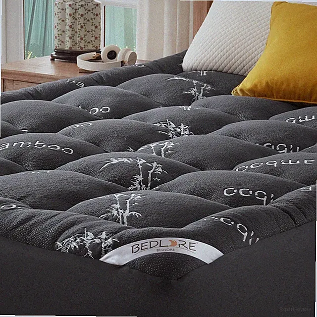 BEDLORE King Mattress Topper Viscose Derived from Bamboo, Thick Pillow Top Mattr