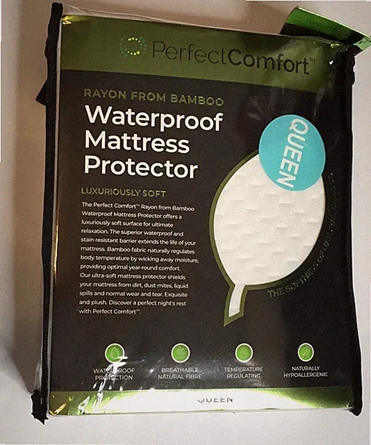 CENTURY HOME BAMBOO WATERPROOF MATTRESS PROTECTOR QUILTED Cover Pad NIP