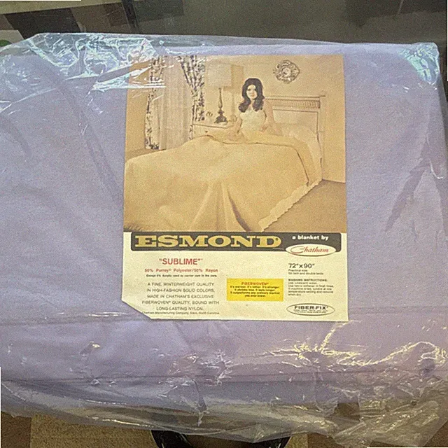 Chatham Sublime Fiberwoven Winterweight Blanket Purple Polyester Rayon 72x90