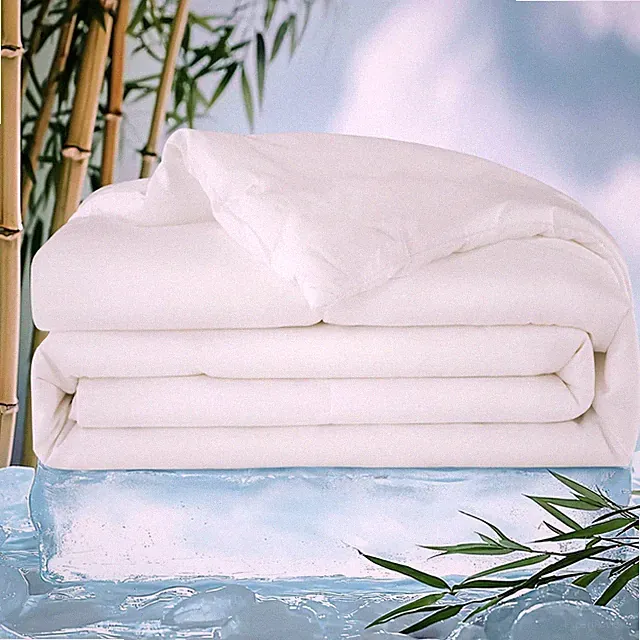 Cooling Comforter King Size, 100% Viscose Derived from Bamboo_ Luxurious White