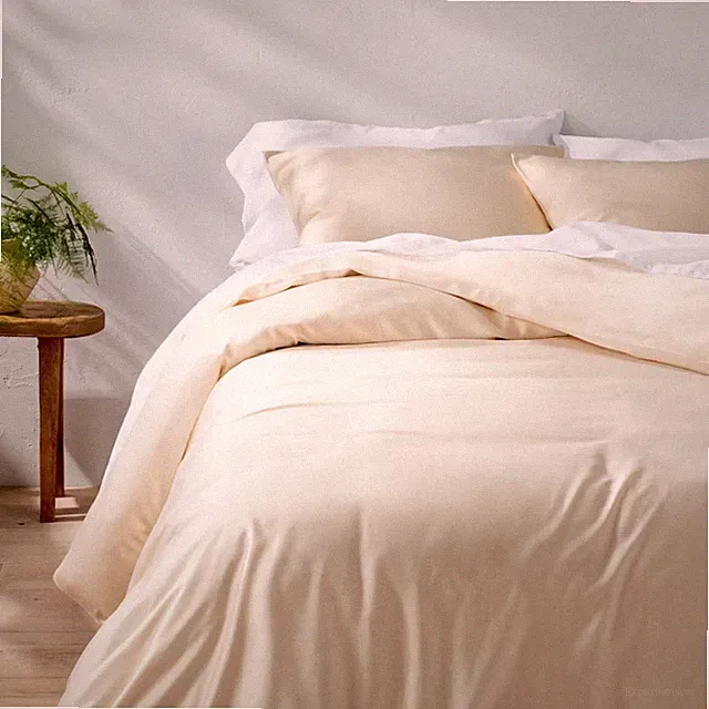 Full/Queen Rayon from Bamboo Duvet Set Natural - Casaluna
