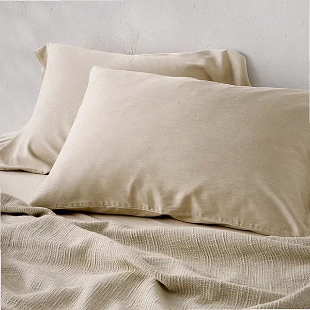 King 400 Thread Count Rayon from Bamboo Pillowcases Light Olive Green