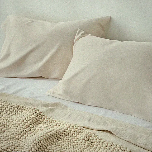 King 400 Thread Count Rayon from Bamboo Pillowcases Natural - Casaluna