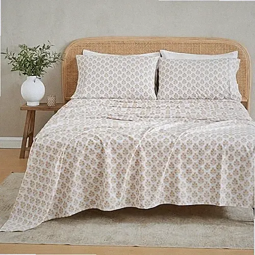 PATINA VIE MAISON COTTON & RAYON FROM BAMBOO BLEND PRINTED SHEET SET - KING