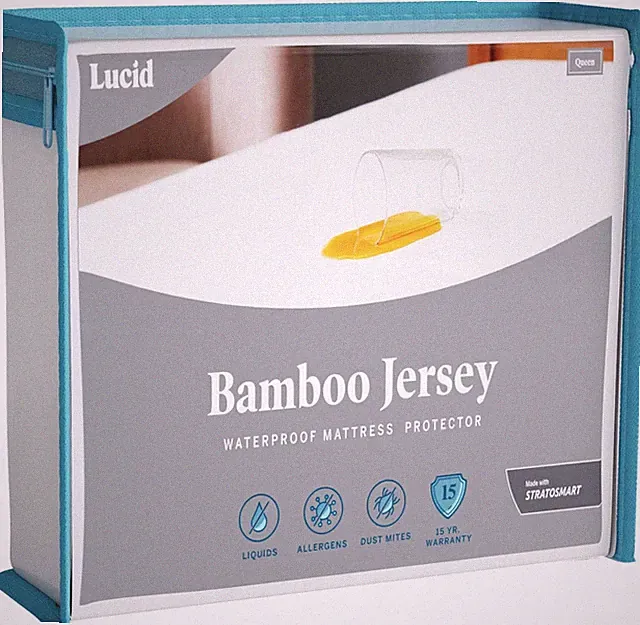 Premium Rayon from Bamboo Jersey Mattress Protector | Full Size Waterproof Mattr