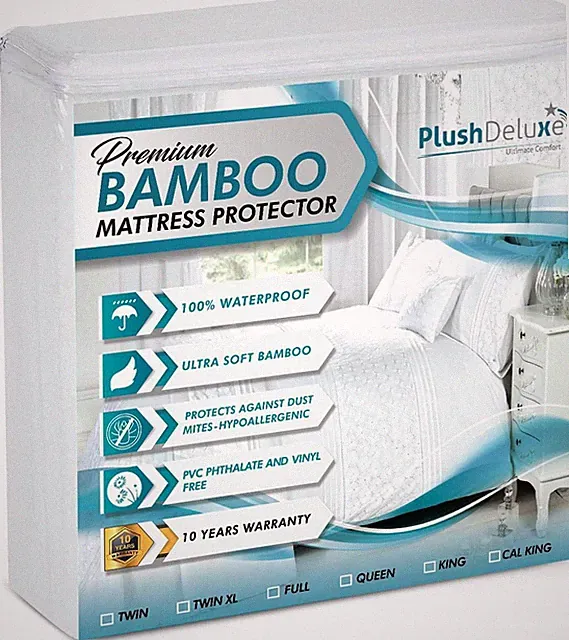 Premium Viscose Mattress Protector – Cal-King Size, Waterproof, & Ultra Soft Bre