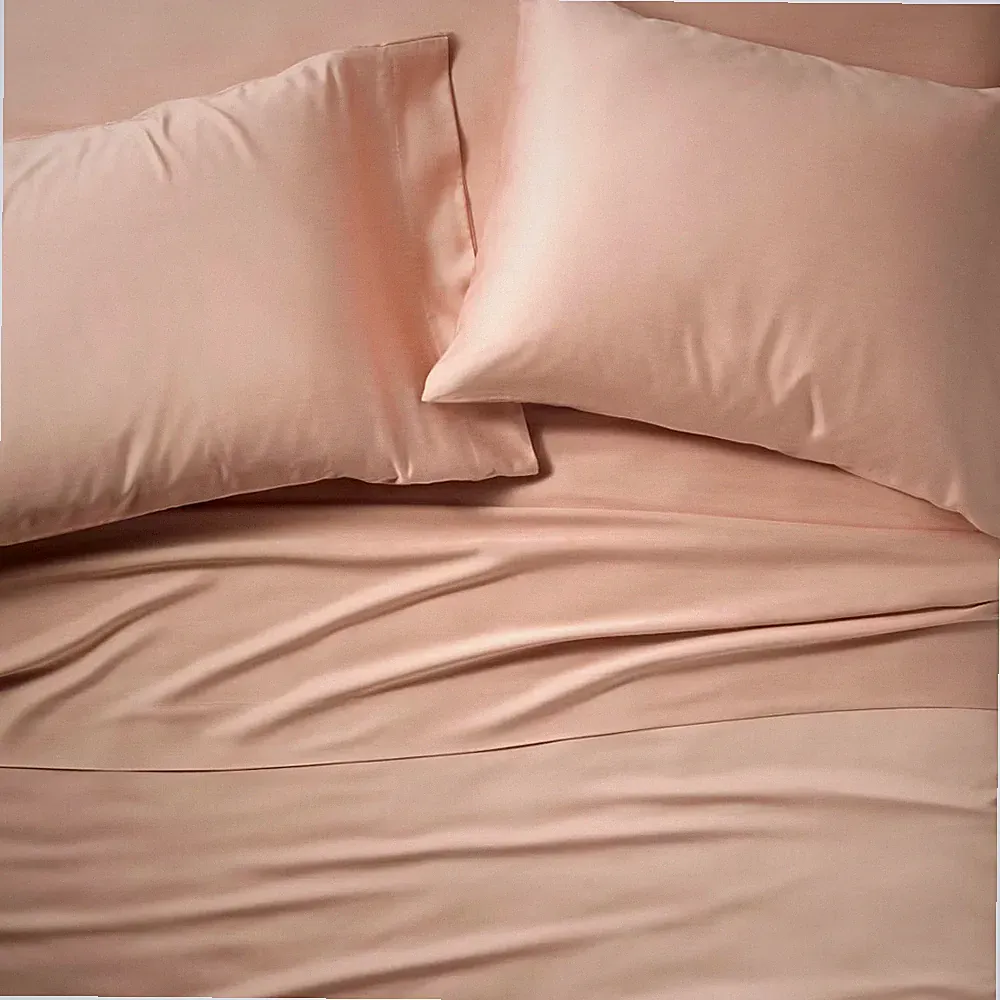 Queen 400 Thread Count Rayon from Bamboo Sheet Set Light Adobe Clay