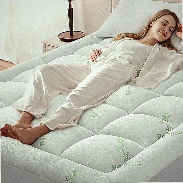 Queen Mattress Topper Memory Foam, Rayon Derived from Bamboo Pillow Top Mattr...