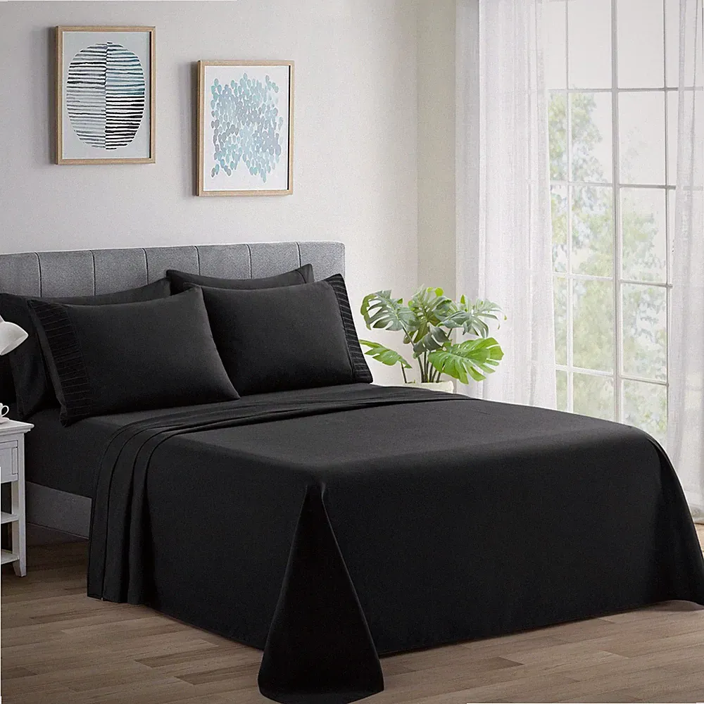 Rayon from Bamboo Comfort Soft Silky Solid Deep Pocket 6 Piece Bedding Sheet Set