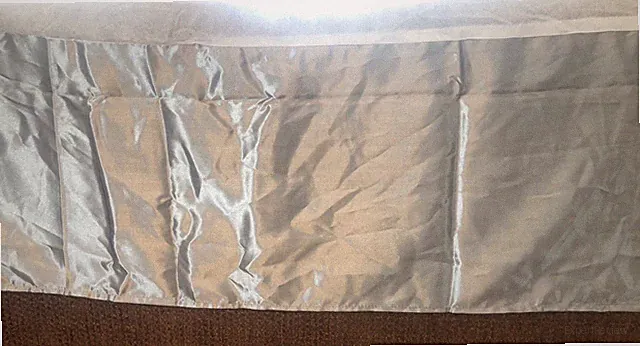 Satin Regular Bedskirt Silver Full Size 14” Drop