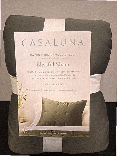 Standard Rayon from Bamboo Quilt Pillow Sham Dark Olive Green - Casaluna