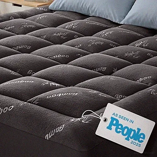 Ultra Soft Size Mattress Topper - Viscose Made from Bamboo King Dark Gray