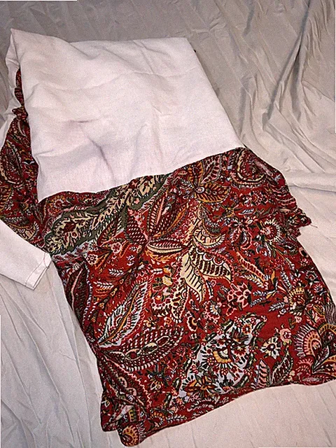VTG Ralph Lauren Red Danielle Paisley Bed Skirt Full Platform 12” Drop USA